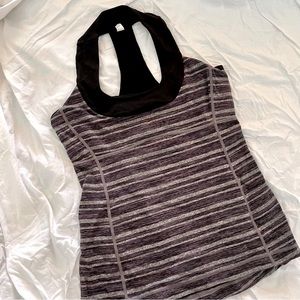 Lulu Lemon Athletica striped yoga racer back size 8